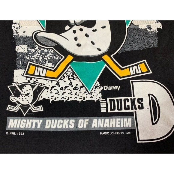 Vintage 1993 Anaheim Mighty Ducks NHL 90s Tank Top Magic Johnson T’s Mens L New - Picture 14 of 14
